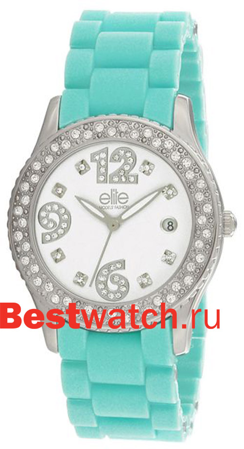 Часы Elite Leather Crystal E52182S-216