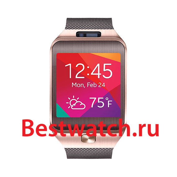 Часы Samsung Gear2 SM-R380.gold-brown