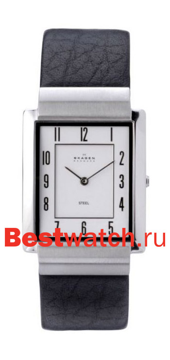 Часы Skagen Leather Rectangular 224LSLW1