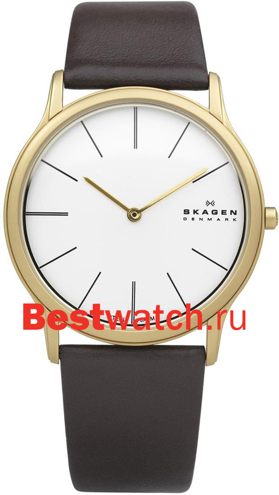 Часы Skagen Leather 858XLGLD