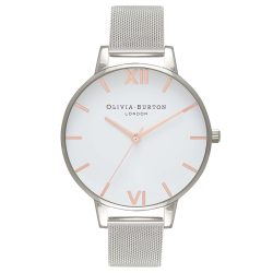 Olivia Burton White Dial Mesh OB16BD97