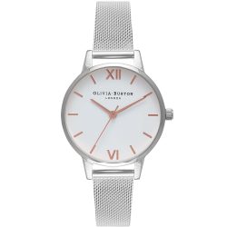 Olivia Burton White Dial Mesh OB16MDW22