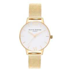 Olivia Burton White Dial Mesh OB16MDW35