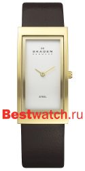 Skagen Leather Rectangular 359UGLD