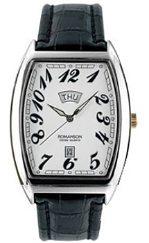 Часы Romanson Leather TL0225XC(BK)