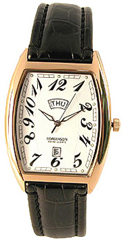 Часы Romanson Leather TL0225XR(WH)